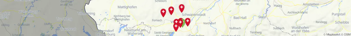 Map view for Pharmacies emergency services nearby Zell am Pettenfirst (Vöcklabruck, Oberösterreich)